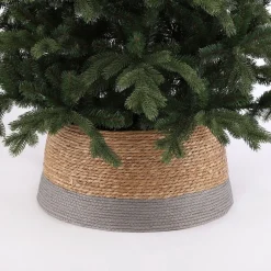 House of Seasons Kerstboomrok - H26 X O58 Cm - Zeegras Grijs Outlet