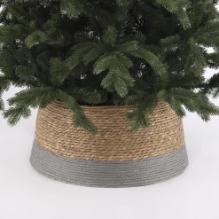 House of Seasons Kerstboomrok - H26 X O58 Cm - Zeegras Grijs Outlet
