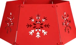 House of Seasons Kerstboomrok - L58 X B50,5 X H26 Cm - Metaal - Rood Shop