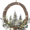 House of Seasons Kerstkransen> Kerstkrans - H10 X O42 Cm - Groen