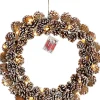 House of Seasons Kerstkransen> Kerstkrans Met Led Verlichting - O48 Cm - Bruin