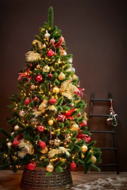 House of Seasons Lorens Kerstboommand - H28 X O65 Cm - Wilgentakken Cheap