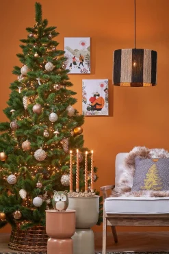 House of Seasons Lorens Kerstboommand - H28 X O65 Cm - Wilgentakken New