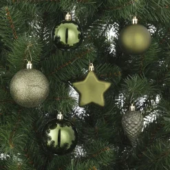 House of Seasons Kerstboomversieringen> Plastic Kerstballen Set - 46 Stuks - O4/6/8 Cm