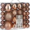 House of Seasons Kerstboomversieringen> Plastic Kerstballen Set - 46 Stuks - O4/6/8 Cm