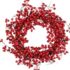 House of Seasons Kerstkransen> Stirling Kerstkrans Bessen - O50 Cm - Foam - Rood