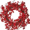 House of Seasons Kerstkransen> Stirling Kerstkrans Bessen - O40 Cm - Foam - Rood