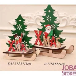 JobaStores® Kerststallen>Houten Kerst Slee Xmas Kerstman (L)