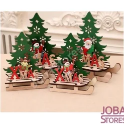 JobaStores® Kerststallen></noscript>Houten Kerst Slee Xmas Kerstman (L)