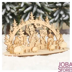 JobaStores® Kerststallen>Houten Kerst Stal (Ovaal)