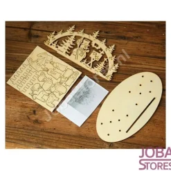 JobaStores® Kerststallen></noscript>Houten Kerst Stal (Ovaal)