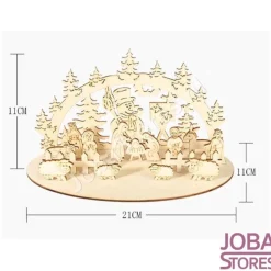 JobaStores® Kerststallen></noscript>Houten Kerst Stal (Ovaal)