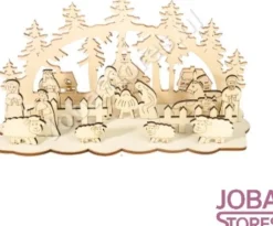 JobaStores® Kerststallen>Houten Kerst Stal (Rechthoek)
