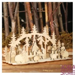 JobaStores® Kerststallen>Houten Kerst Stal (Rechthoek)