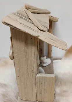 Dream-Living Kerststallen></noscript>Houten Kerststal - 6 Delig Keramiek Naturel/Wit