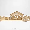 Woodu0027n Laser Design Kerststallen>Houten Kerststal Met Figuurtjes