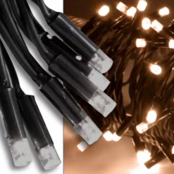 Merkloos Ijspegel Verlichting Buiten - Lichtgordijn - Ijspegelverlichting - Ijspegel Verlichting - 360 Led's - 8 Lichtfuncties - 12 Meter - Warm Wit Hot