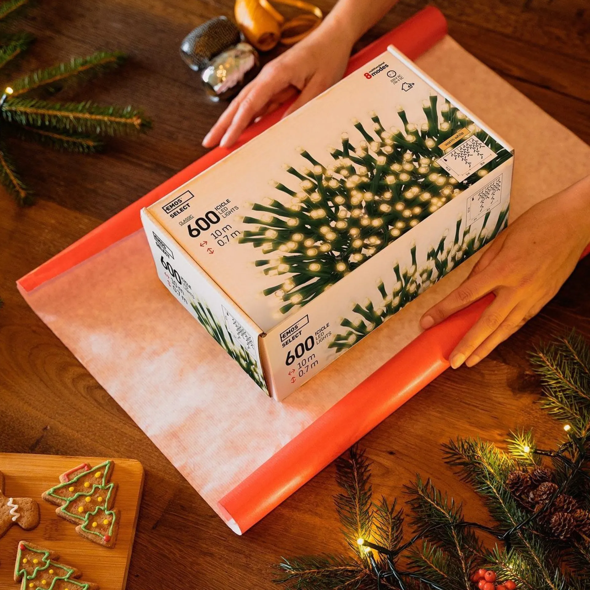 Emos Ijspegel Verlichting Buiten - 10 Meter 600 Led - Warm Wit - Lichtsnoer - Ip44 Stekker - Kerstverlichting Led - Geschikt Voor Binnen En Buiten - Kerstverlichting Buiten Cheap