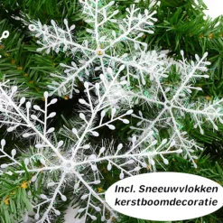 X-mas Shine Ijspegel Verlichting Buiten - Ijspegel Kerstverlichting - Warm Wit - 4 Meter - 100 Led-Lampjes - Koppelbaar - Incl. Kerstboom Sneeuwvlokjes Shop