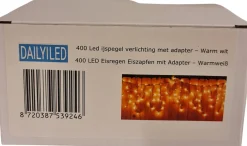 Dailyiled Ijspegelverlichting - Warm Wit Lichtgordijn - 400 Led - 8 Meter - Binnen En Buiten - Koppelbaar Discount