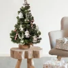 Everlands Imperial Kant En Klare Kerstboom Inclusief Versiering - 60Cm Hoog - 10 Ornamenten - Groen Zilver Shop