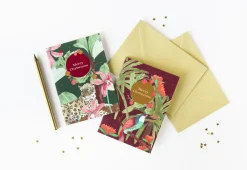 A-Journal &Ink Kerstkaarten Set Christmas - 10 Stuks - Luxe Dubbele Kerstkaarten Met Enveloppen Best