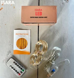 Isara 3X3 Meter Kerst Lichtgordijn - 300 Led's Met Afstandsbediening - Warm Te Sfeerverlichting - Usb-Aangedreven - Voor Binnen - Complete Handleiding - Perfect Voor Kerstdecoratie Cheap