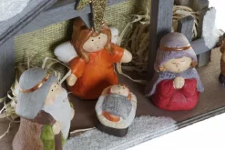 Items Kerststallen> Kerststal/Kerststalletje - Inclusief Kerststal Beelden - 21,5 Cm