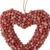 J-Line Kerstkransen> Hanger Krans Hart Bessen Plastiek Rood