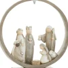J-Line Kerststallen> Kerststal In Cirkel Resine Beige