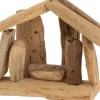 J-Line Kerststallen> Kerststal Simple Drijfhout Naturel Small