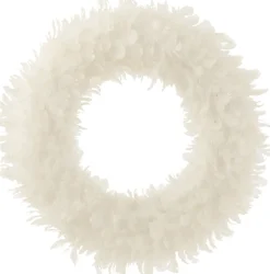 J-Line Kerstkransen> Krans Deco+ Glitters Veren Wit