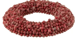 J-Line Kerstkransen> Krans Rond Bessen Plastiek Rood Large
