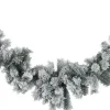 J-Line Kerstkransen> Slinger Ophangend Met 2 Kwastjes Deco Besneeuwd Plastiek Wit