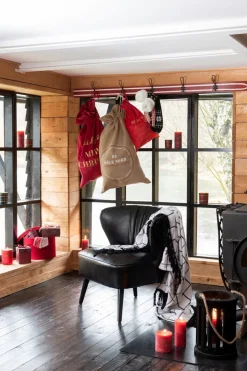 J-Line Kerstsokken> Zak Kerst Engels Velvet Medium Assortiment Van 3