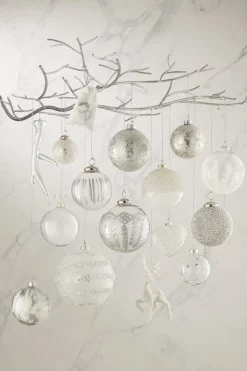 J-Line Kerstsokken> Zak Kerst Mix Velvet Wit/Zilver Extra Small Assortiment Van 3