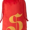 J-Line Kerstsokken> Zak Kerst S Velvet Rood Medium - 4 Stuks