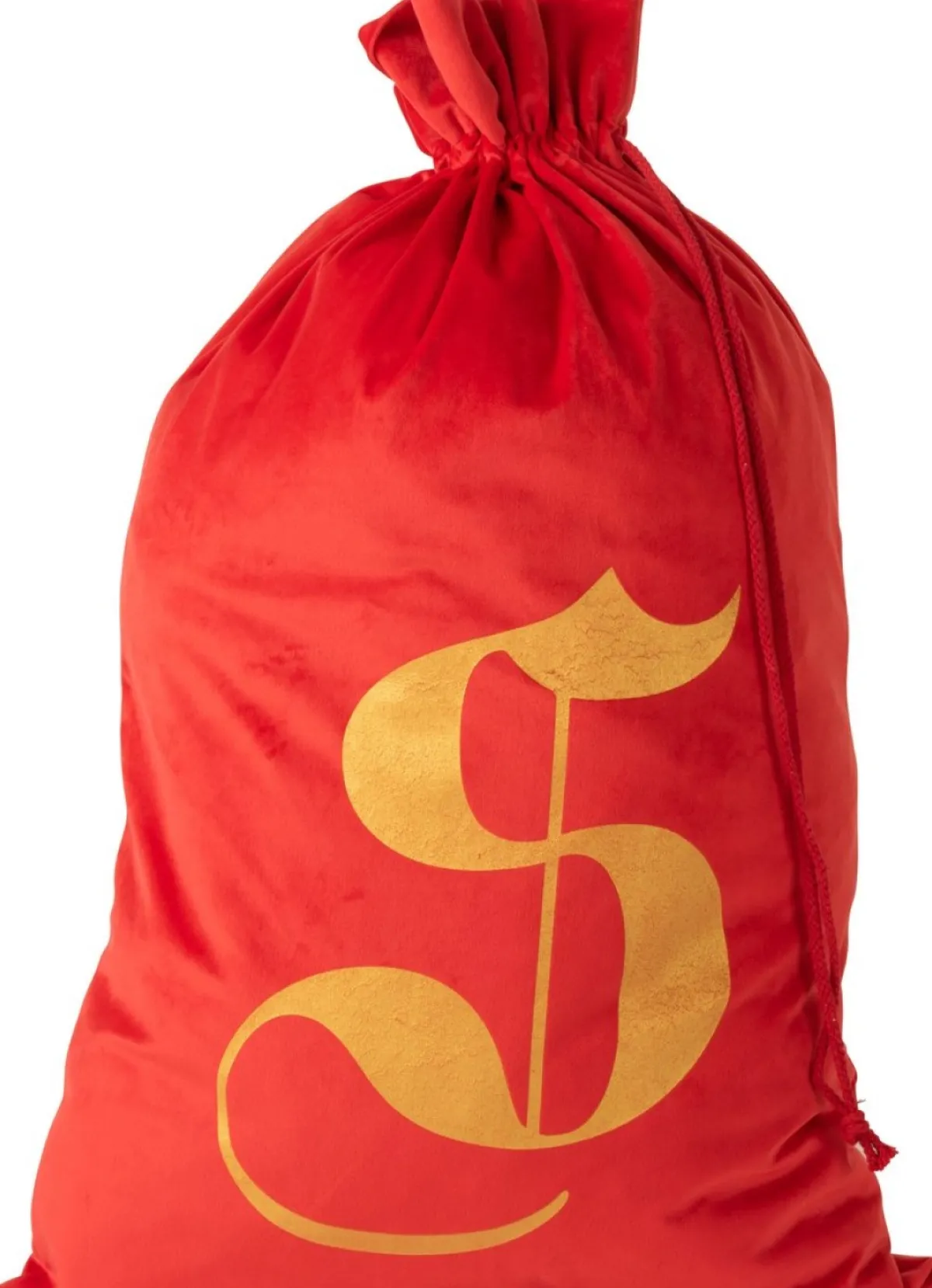 J-Line Kerstsokken> Zak Kerst S Velvet Rood Large