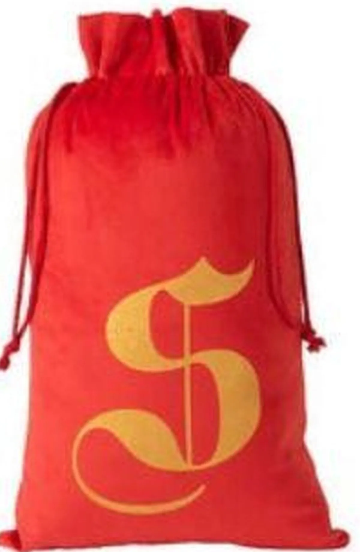 J-Line Kerstsokken> Zak Kerst S Velvet Rood Large