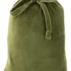 J-Line Kerstsokken> Zak Kerst Velvet Kaki Groen Small - 4 Stuks