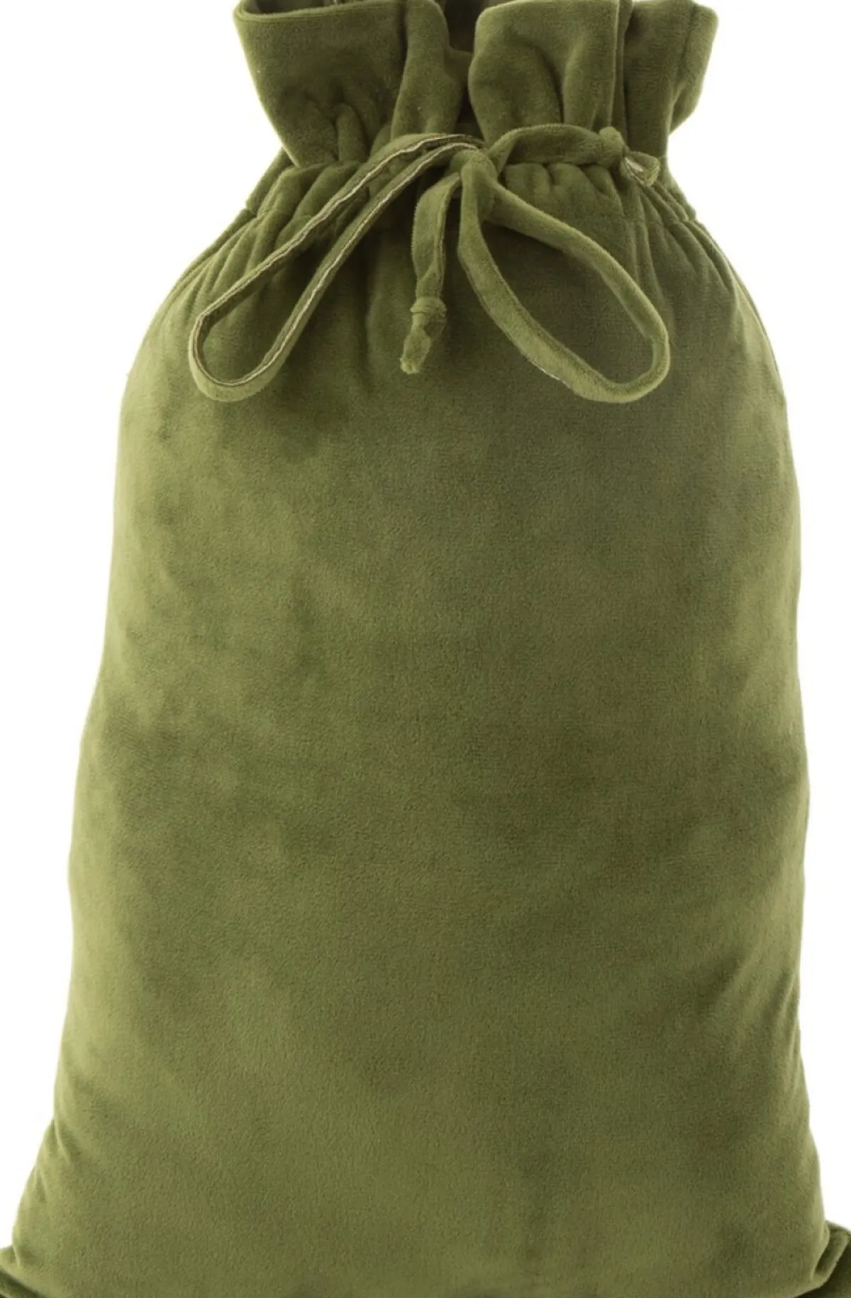 J-Line Kerstsokken> Zak Kerst Velvet Kaki Groen Medium - 4 Stuks