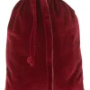 J-Line Kerstsokken> Zak Kerst Velvet Rood Small - 4 Stuks