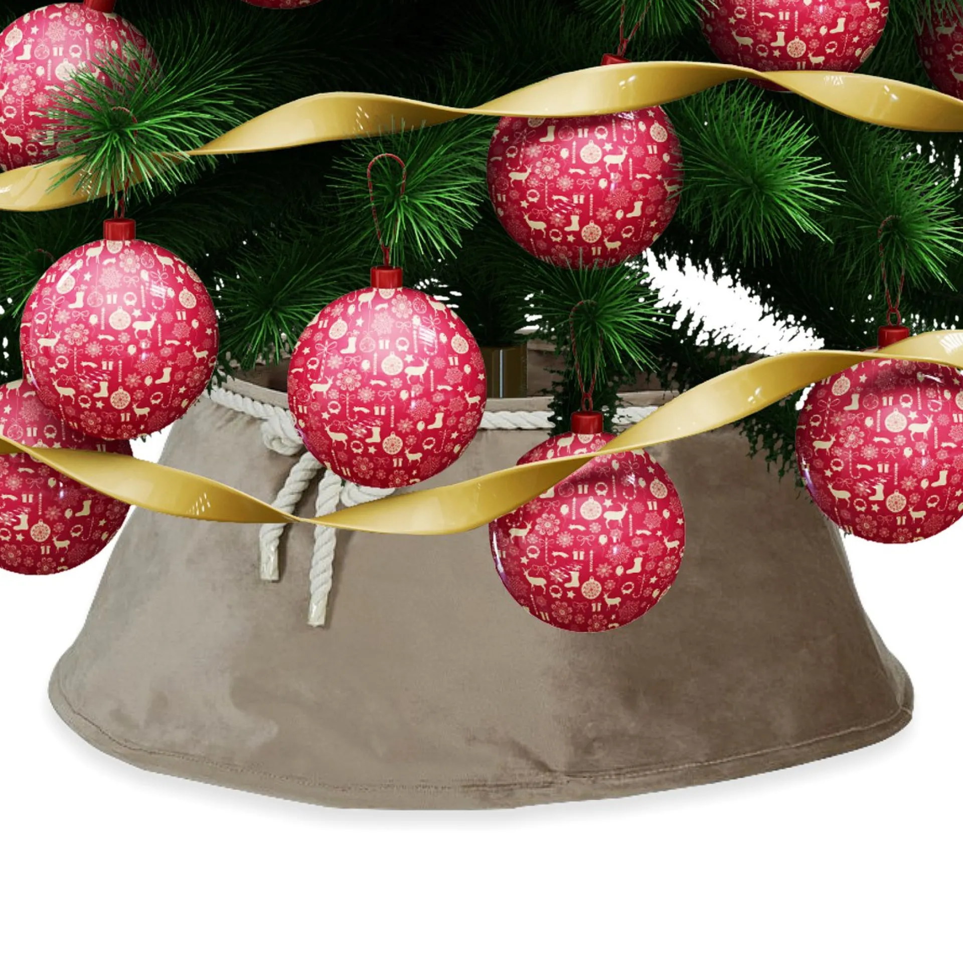 PRACHTIGE KERST® Jmp Collections - Kerstboomrok - Kerstboommand - Kerstboomkleed - Velours - Velvet O 40Cm Store