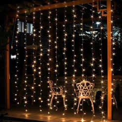 J-Pro Curtain Light 6X3M Lichtsnoer Op Netstroom - Tuinverlichting Led - Lichtslinger - Led Lichtgordijn 6X3M Fashion