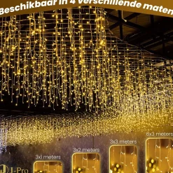 J-Pro Curtain Light 3X2M Lichtsnoer Op Netstroom - Tuinverlichting Led - Lichtslinger - Led Lichtgordijn 3X2M Sale