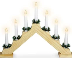Merkloos Kaarsenbrug Met 7 Lampen - Hout Store