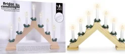 Merkloos Kaarsenbrug Met 7 Lampen - Hout Store