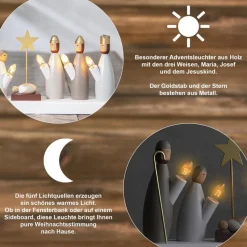 Star Trading Kerststallen></noscript>Kandelaar Krubba De Drie Wijzen 33Cm Breed