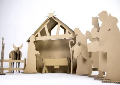 KarTent Kerststallen></noscript>Kartonnen Kerststal - Duurzaam Karton - Hobbykarton -