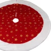 Merkloos Kerst - Kerstboomkleed - 90Cm - Rood - Kerstdecoratie - Kleed Online